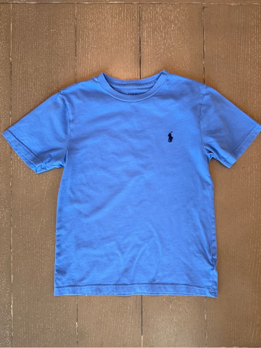 Polo Ralph Lauren Big Boys’ Blue Short-Sleeve Cotton Polo T-Shirt • Size 8 (S)
